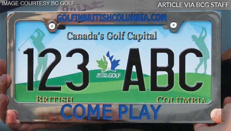 BC golf license plate